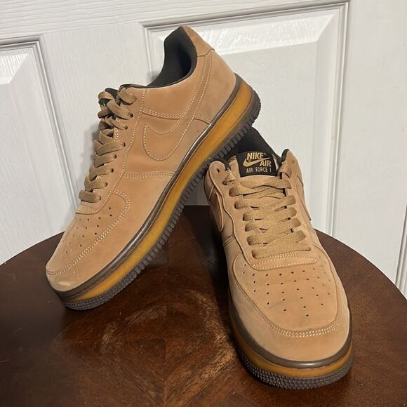 🔥🔥NIKE Air Force 1 B Wheat Mocha Tan - Men Sz 7 / Women 8.5 - PERFECT - Picture 3 of 12